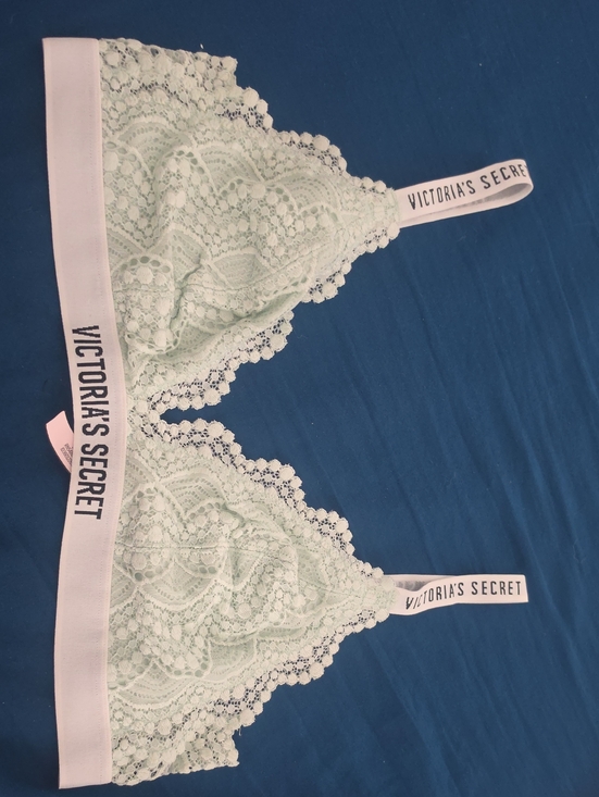 Victoria's Secret Other - Victoria's Secret Mint Lace Logo Bralette